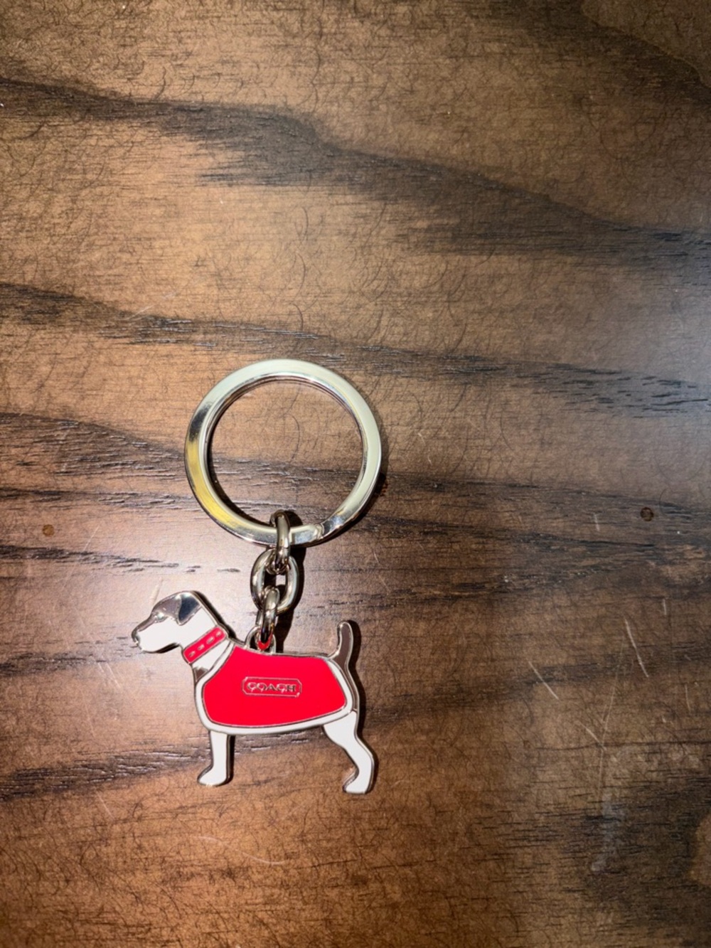 Coach Enamel Jack Russell Terrier Dog Keychain - Picture 2 of 4